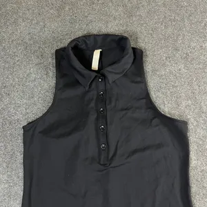 Alo Yoga Womens Black Sleeveless Racerback Polo Athletic Tennis Golf Dress M thumbnail 7