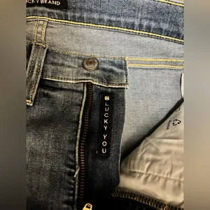 Lucky Brand Blue Distressed Straight Leg Jeans thumbnail 5