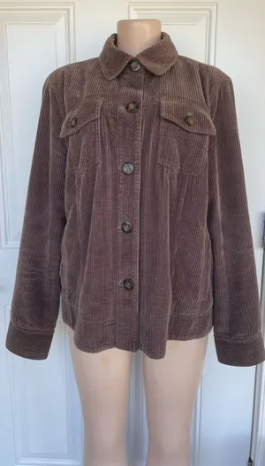 L.L. Bean Brown Corduroy Utility Jacket thumbnail 1