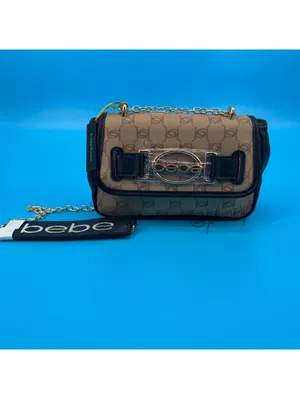 Bebe Leilani Monogram Women's Y2K Faux Leather Crossbody Bag with Gold Hardware thumbnail 2