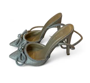 Billini glod glitter heels with rhinestone bow detail #glamour #partyshoes thumbnail 5