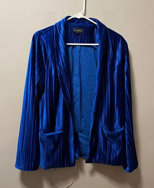 Majorelle Fairbanks‎ Velvet Cobalt Blue Blazer Size Small thumbnail 1
