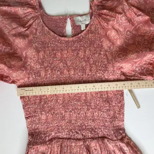 NEW Cleobella Mina Mini Dress Camala Floral Large Pink Smocked Organic Cotton‎ thumbnail 11