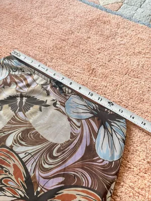 Vintage Urban Outfitters Butterfly Print Mesh Mini Skirt Brown Tan Size M thumbnail 5