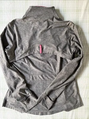 Lululemon Define Gray & Pink Active Zip-Up Jacket thumbnail 8