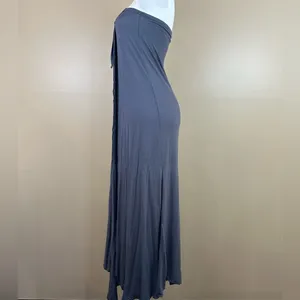 Casa Lee Gray Strapless Maxi Dress Beach Swim Bathing Suit Coverup Small Modest thumbnail 4