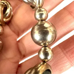 Silver tone stretchy bracelet thumbnail 5