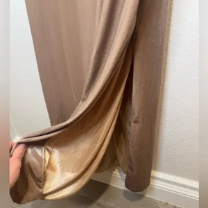 Revelry Skye‎ Velvet Champagne Cowl Neck Maxi Dress Size 2 thumbnail 5