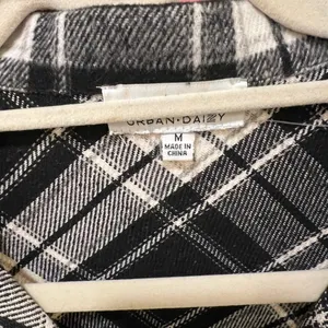 Thick plaid flannel shirt Black Size M thumbnail 3