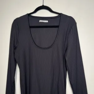 Abercrombie & Fitch Black Ribbed Long Sleeve Bodysuit Size XL thumbnail 3