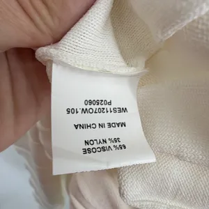 DISSH Ada Ivory Ribbed Knit Midi Dress XS Long Sleeve Tie Waist NWT‎ thumbnail 5