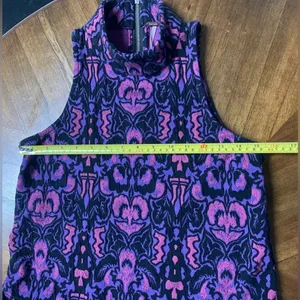 Free People Amelia Mock Neck Drop Waist Dress Sleeveless Boho Size XS thumbnail 7