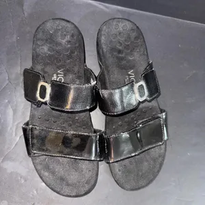 Vionic Orthaheel Camila Orthotic Comfort Black‎ Slip On Slides Sandals US Size 9 thumbnail 5