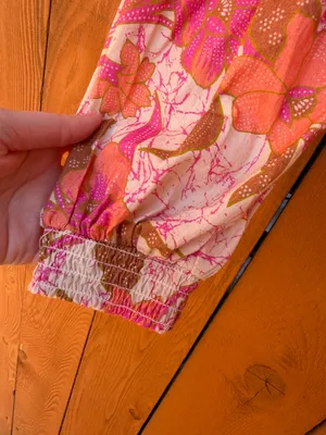 Love the Label Cotton Ruffle Neck Blouse Pink Size XS thumbnail 7