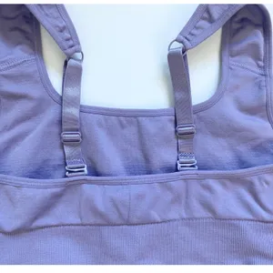 Puma Womens Seamless Adjustable Strap‎ Sports Bra Purple Medium RN100759 thumbnail 7