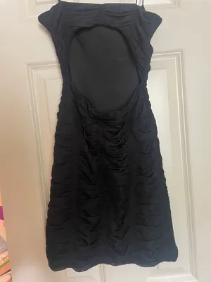 Sexy Bodycon Black Mini Dress thumbnail 3