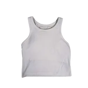 Lululemon Ebb To Street Racerback Crop Tank Size 6 White Ribbed Gym Yoga Pilates thumbnail 2