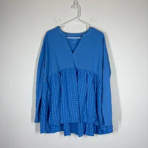 NWT Anthropologie Pilcro Babydoll Gingham Top Size Small thumbnail 4