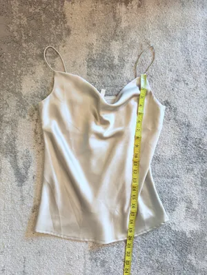 Glam Silver Satin Cowl Neck Camisole thumbnail 4