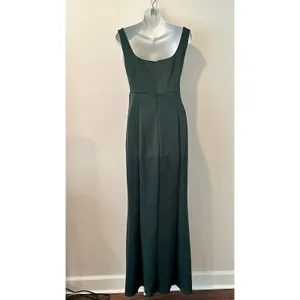 Showpo Raquelle Square Neck Maxi Dress Dark Green Size 12 EUC!!! thumbnail 3