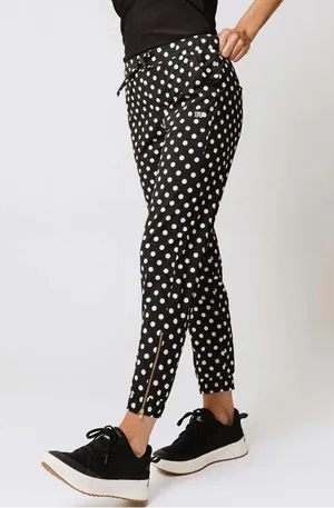 Albion Fit BLACK POLKA DOT JETSETTERS size small NWT thumbnail 3