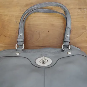 Coach F16529 Penelope Turnlock Silver Leather Satchel thumbnail 11