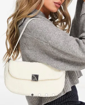 ASOS New Teddy Bag With Pockets And Magnetic Close thumbnail 1