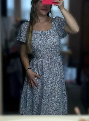 Worn a few times, Blue Summer dress, Size S. thumbnail 1