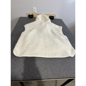 HAVEN Well Within Talbots Size XL IVORY SHERPA HOODED VEST Sleeveless Winter thumbnail 9