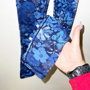 Aerie offline real me xtra floral butterfly 7/8 high rise blue leggings thumbnail 3