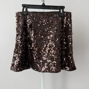 Petal + Pup sz XS Brown Sequin Mini Skirt‎ Party Glam Night Out Sparkly thumbnail 7
