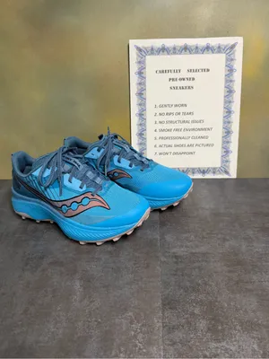 Saucony Endorphin Edge Cushioned Women's Blue Trail Running Shoes Size 7.5 thumbnail 2