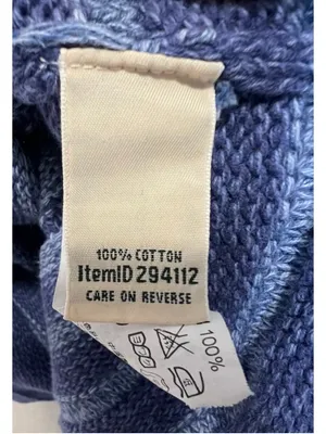 L.L. Bean Blue And Purple Striped Ombré Crewneck Pullover Knit Sweater thumbnail 6