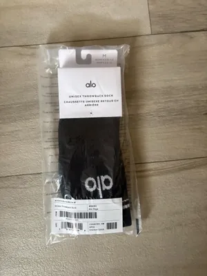 Alo Unisex Throwback Sock Color black/white thumbnail 2