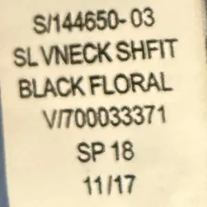 Old Navy‎ M Black Floral Sleeveless Shift Dress Feminine Summer Spring Bohemian thumbnail 6