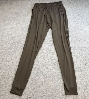 Alo Yoga Women's Brown Performance Jogger Pants Small 26x29 Stretch Yoga Pocket thumbnail 1