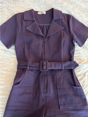 Boutique Purple Gameday Romper thumbnail 2