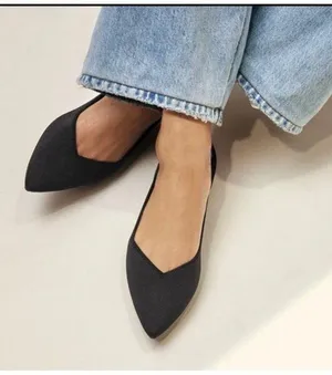 Rothy's The Point Black Solid Flat Slip On Shoes Size 7 EUC thumbnail 1