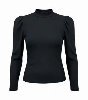 Jaclyn Smith Women’s Black Long Sleeve Pullover Top Textured Size M thumbnail 1