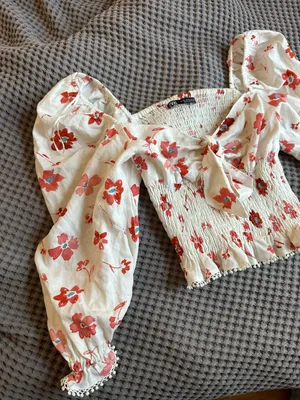 ZARA Linen Milkmaid Top thumbnail 2