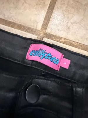 Black Coated Flare Pants thumbnail 3
