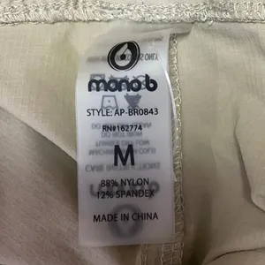 Mono B Women's Green Windbreaker Parachute Cargo Wide Leg Sweat Pants Size M thumbnail 5
