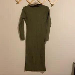 Vici Olive Green Knit Sweater Midi Dress size Small thumbnail 6