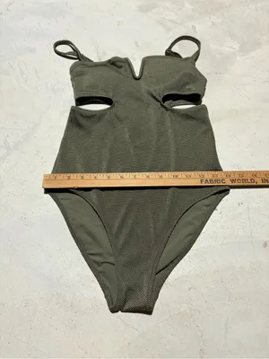 Aerie Olive Cutout One-Piece full coverage Swimsuit small thumbnail 6