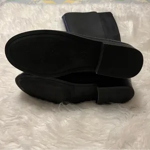 A New Day Black Faux Leather Tall Riding Boots Target Size 10 Buckle detail thumbnail 7