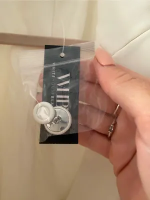 White House Black Market Ivory Double-Breasted Tailored Blazer thumbnail 3