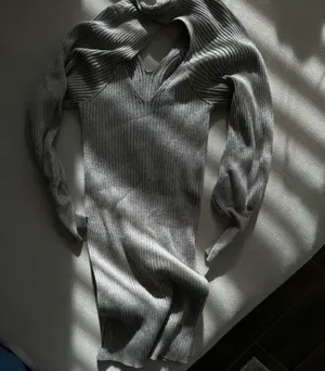 Gray Midi Sweater Dress thumbnail 6