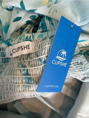 NWT Cupshe Dusk Delight Tropical Maxi Dress Blue Size S thumbnail 7