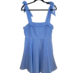 Lulus Forever Darling Gingham Tie-Strap Mini wedding guest Dress Coquette girl thumbnail 5