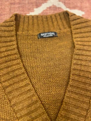 Nasty Gal Womens Minimalist Oversized Sweater Vest V Neck Tunic Long Pullover Size S thumbnail 4